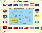 Mapa Australii i Oceanii + flagi